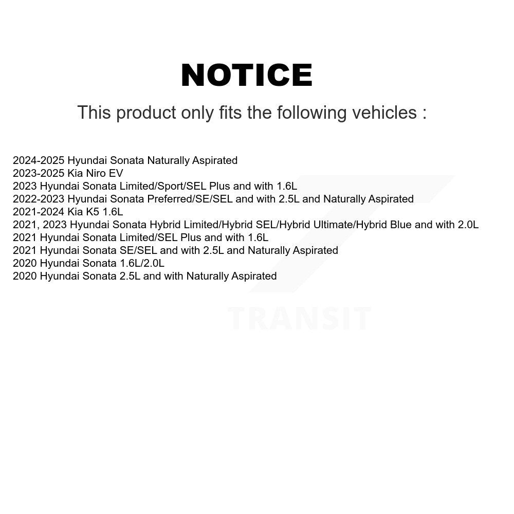 Front Rear Disc Brake Rotors And Ceramic Pads Kit For Hyundai Sonata Kia Niro EV K5 K8T-104459