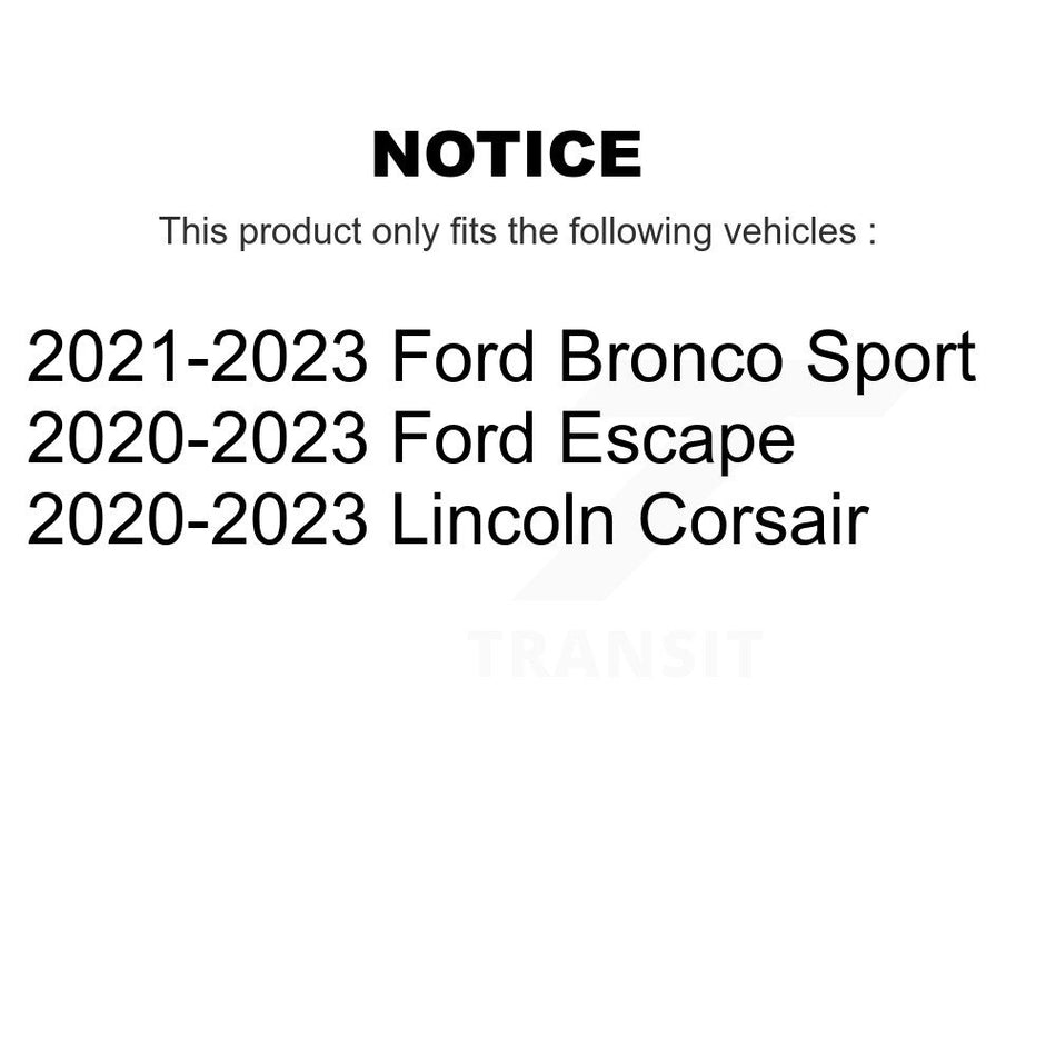 Rear Disc Brake Rotors And Ceramic Pads Kit For Ford Escape Bronco Sport Lincoln Corsair K8T-104516