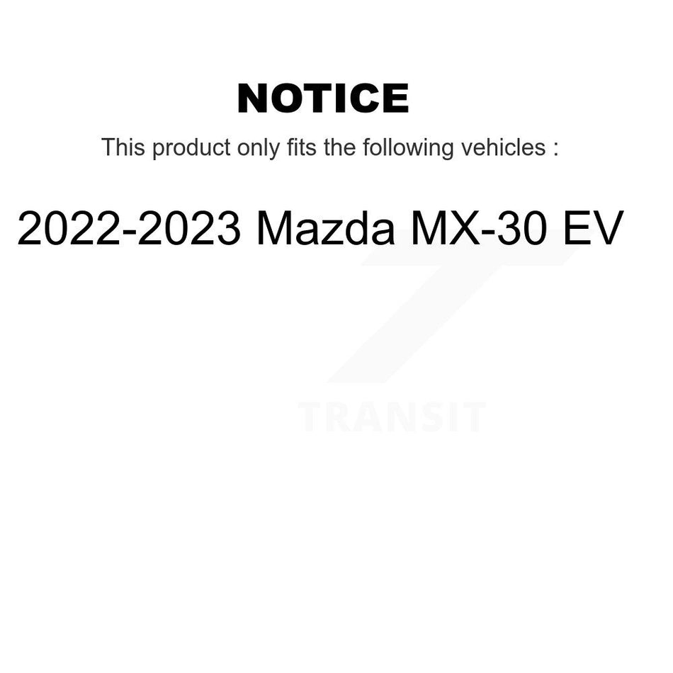 Front Rear Disc Brake Rotors And Ceramic Pads Kit For 2022-2023 Mazda MX-30 EV K8T-104623