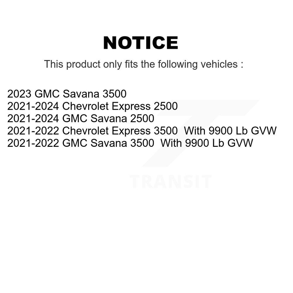 Front Disc Brake Rotors And Ceramic Pads Kit For GMC Chevrolet Savana 2500 Express 3500 K8T-104708