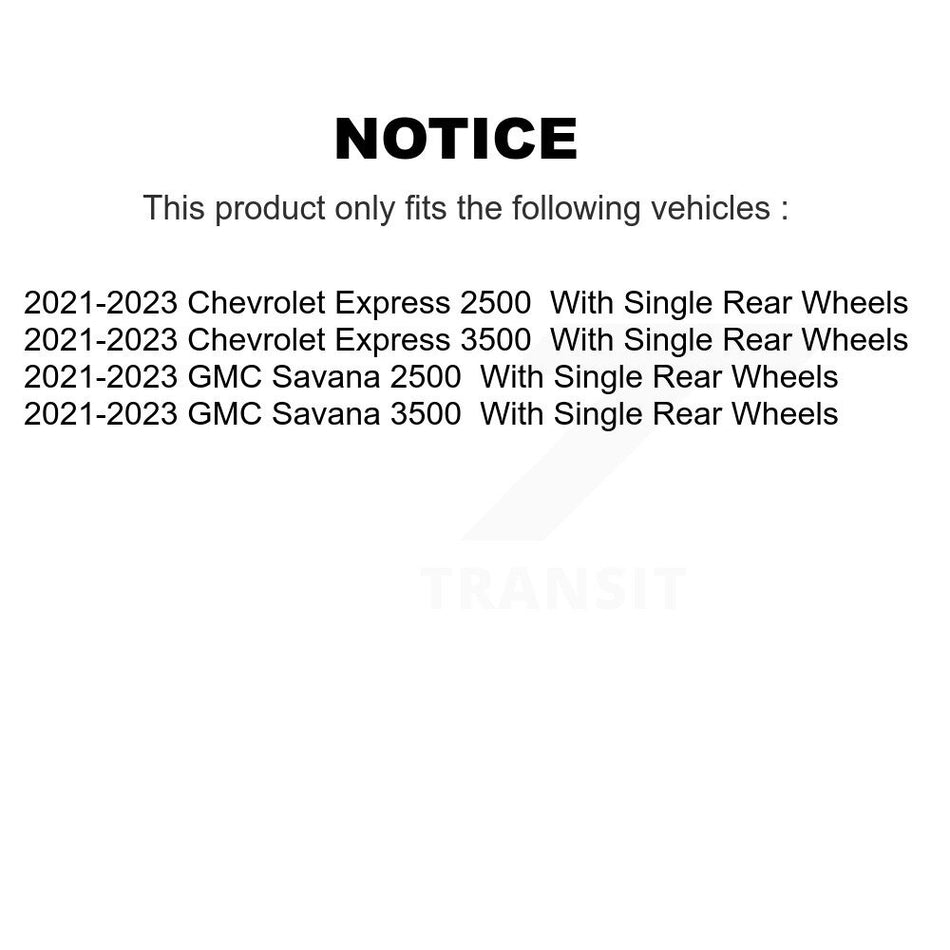 Rear Brake Rotor And Ceramic Pad Kit For 2021-2024 GMC Chevrolet Savana 2500 Express 3500 K8T-104763