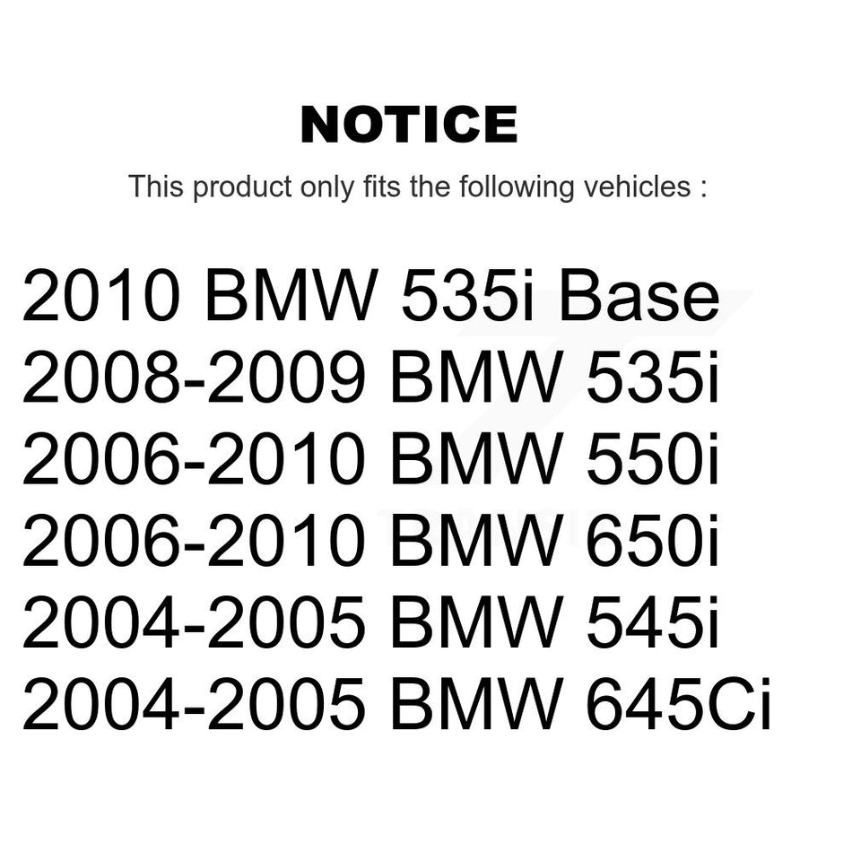 Rear Disc Rotors Ceramic Pads & Parking Brake Shoes Kit For BMW 650i 645Ci 550i 545i 535i K8T-105490