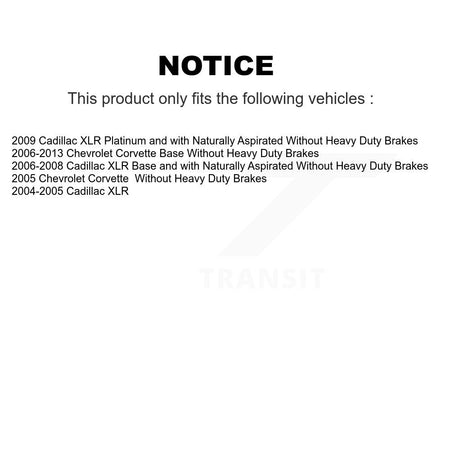 Rear Disc Rotors Ceramic Pads Parking Brake Shoes Kit For Chevrolet Corvette Cadillac XLR K8T-105566