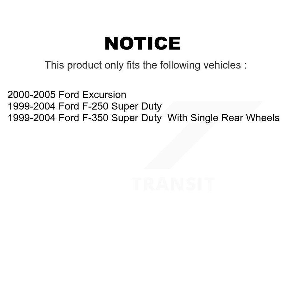 Rear Disc Rotors Ceramic Pads Parking Shoes Kit For Ford F-350 Super Duty F-250 Excursion K8T-105618