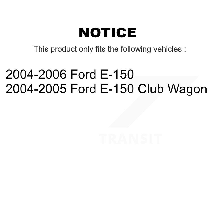 Rear Disc Rotors Ceramic Pads And Parking Brake Shoes Kit For Ford E-150 Club Wagon K8T-105665