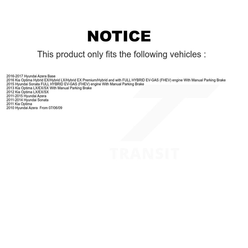 Rear Disc Rotors Ceramic Pads Parking Brake Shoes Kit For Hyundai Sonata Kia Optima Azera K8T-105670