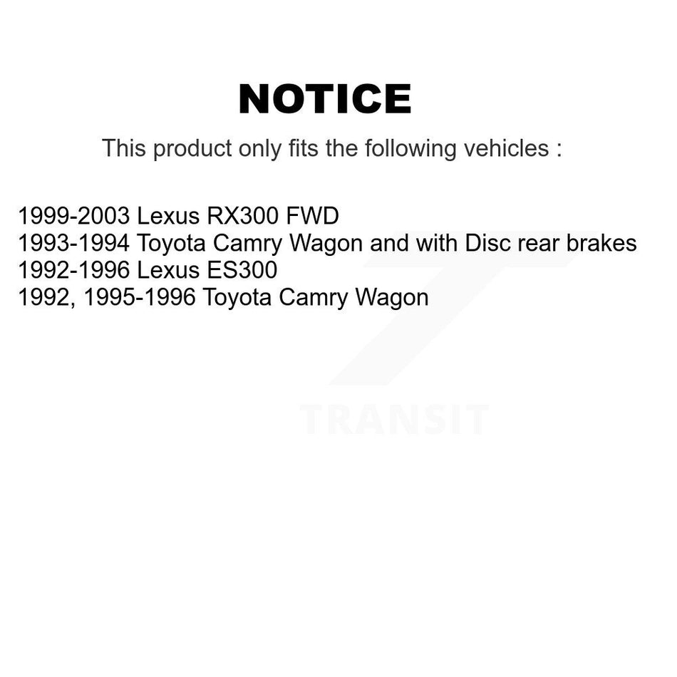 Rear Disc Rotors Ceramic Pads Parking Brake Shoes Kit For Lexus Toyota Camry RX300 ES300 K8T-105714