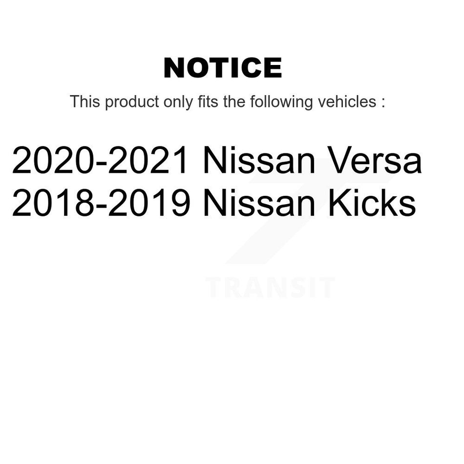 Front Rear Disc Brake Rotors Ceramic Pads And Drum Kit (9Pc) For Nissan Kicks Versa K8T-106038