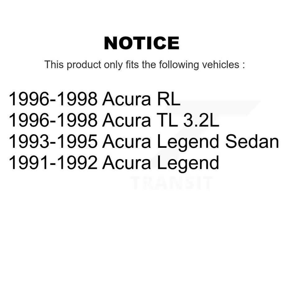 Front Wheel Bearing With Disc Brake Rotors And Ceramic Pads Kit For Acura Legend TL RL KBB-100028