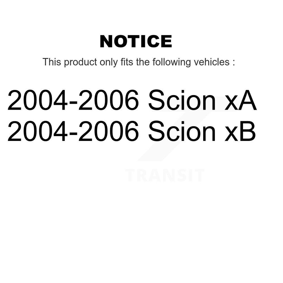 Front Wheel Bearing With Disc Brake Rotors And Ceramic Pads Kit For 2004-2006 Scion xB xA KBB-100125