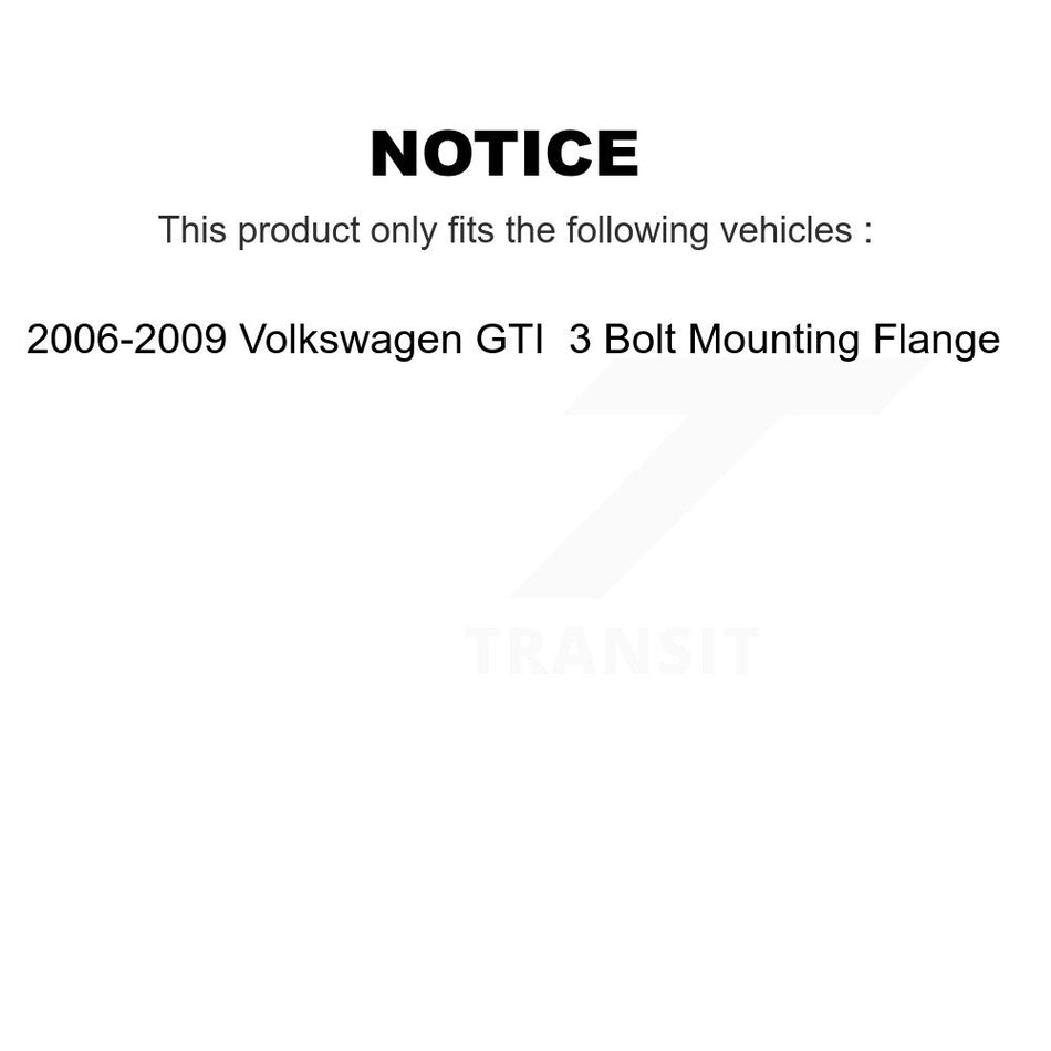 Front Hub Bearing Assembly With Disc Brake Rotors And Ceramic Pads Kit For Volkswagen GTI Eos Audi A3 KBB-100580