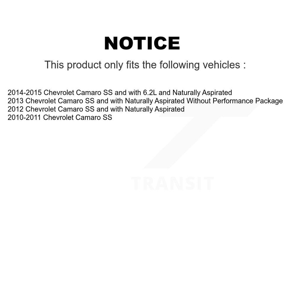 Front Hub Bearing Assembly With Disc Brake Rotors And Ceramic Pads Kit For 2010-2013 Chevrolet Camaro SS KBB-100629