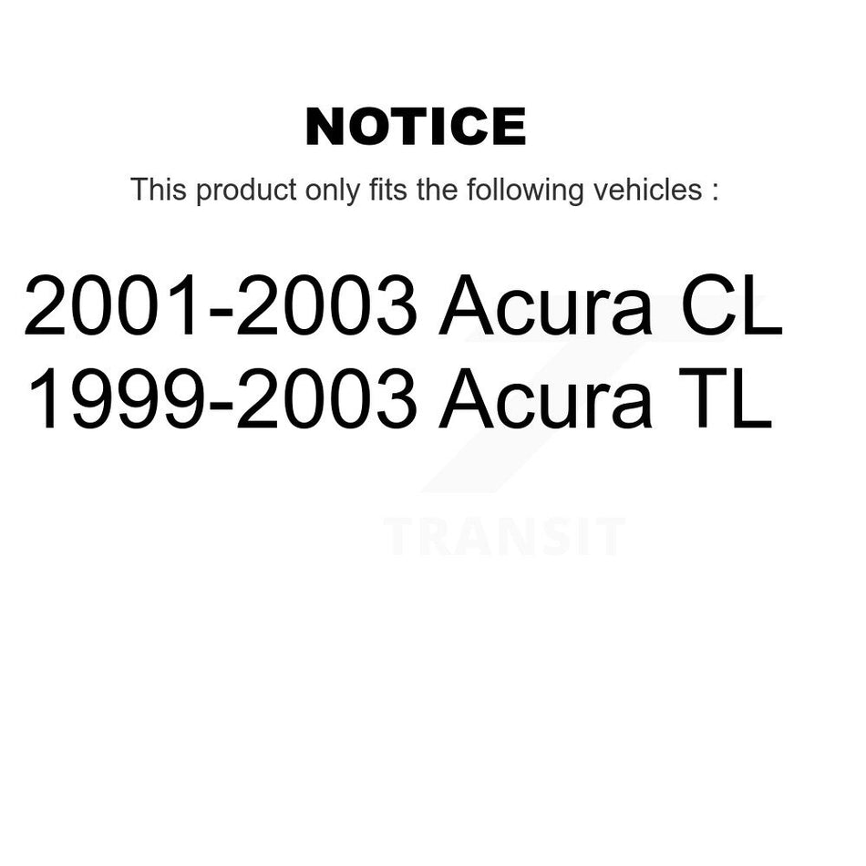 Front Wheel Bearing With Coated Disc Brake Rotors And Ceramic Pads Kit For Acura TL CL KBB-101917