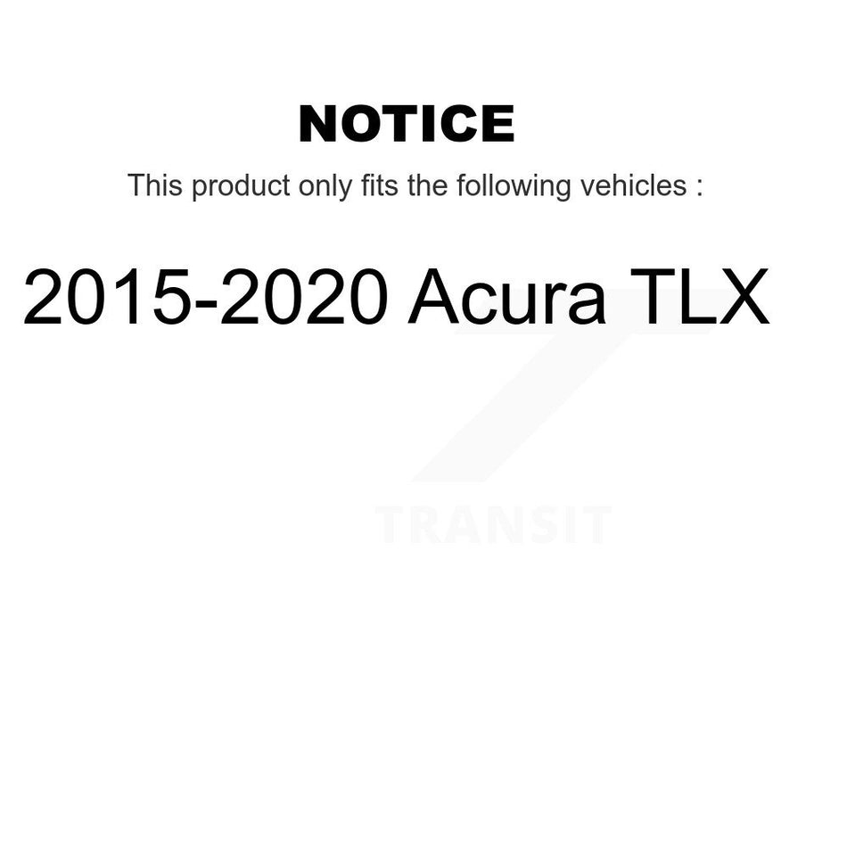 Front Wheel Bearing With Coated Disc Brake Rotors And Ceramic Pads Kit For 2015-2019 Acura TLX KBB-102137
