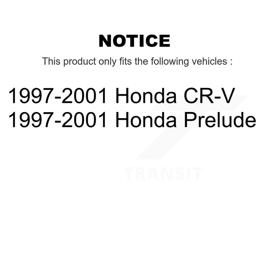 Front Wheel Bearing With Disc Brake Rotors And Semi-Metallic Pads Kit For 1997-2001 Honda CR-V Prelude KBB-102243