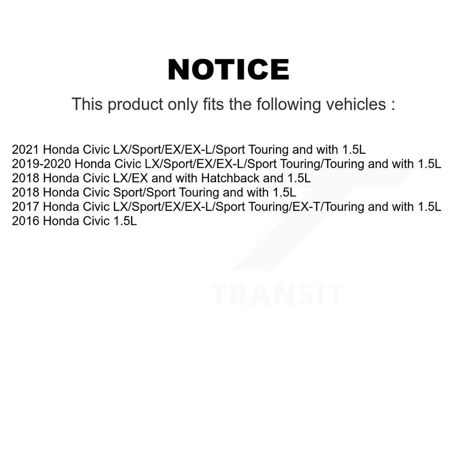 Front Wheel Bearing With Disc Brake Rotors And Semi-Metallic Pads Kit For Honda Civic KBB-102313