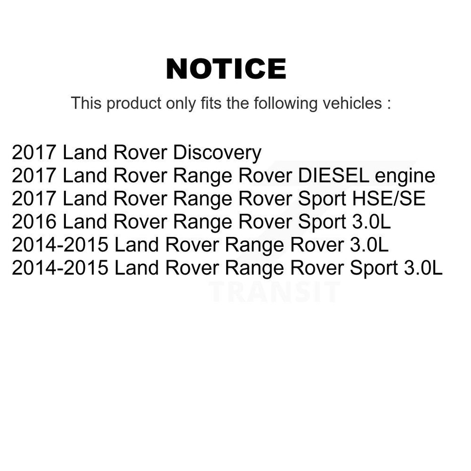 Front Wheel Bearing With Disc Brake Rotors And Semi-Metallic Pads Kit For Land Rover Range Sport Discovery KBB-102340