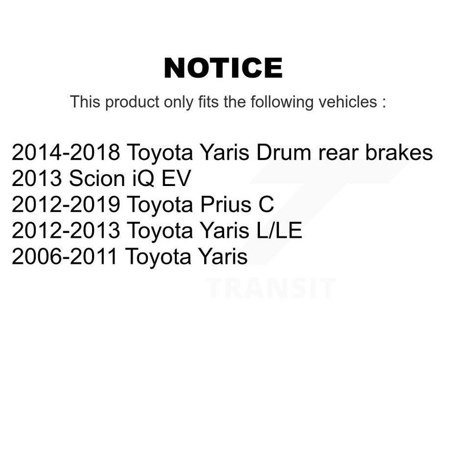 Front Wheel Bearing With Disc Brake Rotors And Semi-Metallic Pads Kit For Toyota Yaris Prius C Scion iQ KBB-102403
