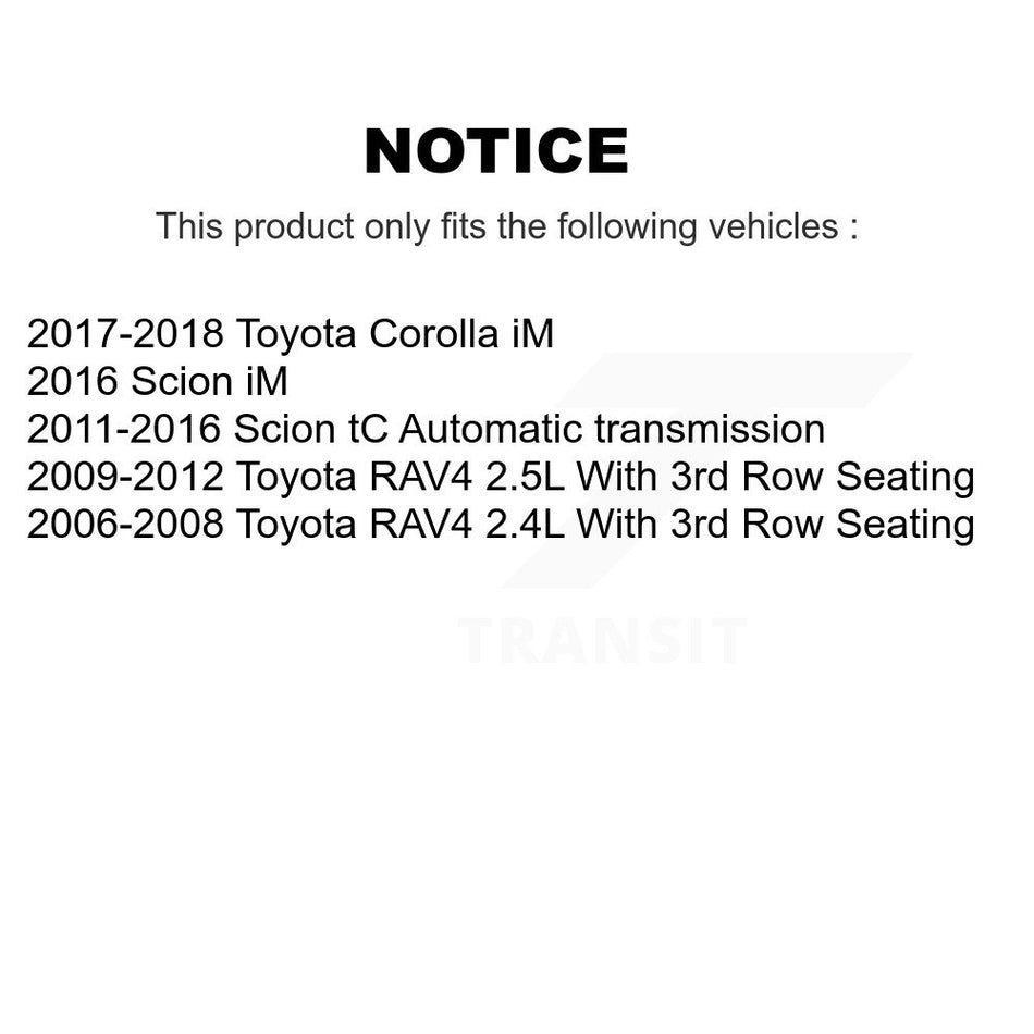 Front Hub Bearing Assembly With Coated Drilled Slotted Disc Brake Rotors And Semi-Metallic Pads Kit For Toyota RAV4 Scion tC Corolla iM KBB-102889