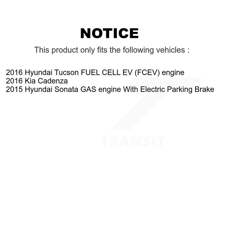 Front Hub Bearing Assembly With Coated Disc Brake Rotors And Semi-Metallic Pads Kit For Hyundai Sonata Tucson KBB-103764