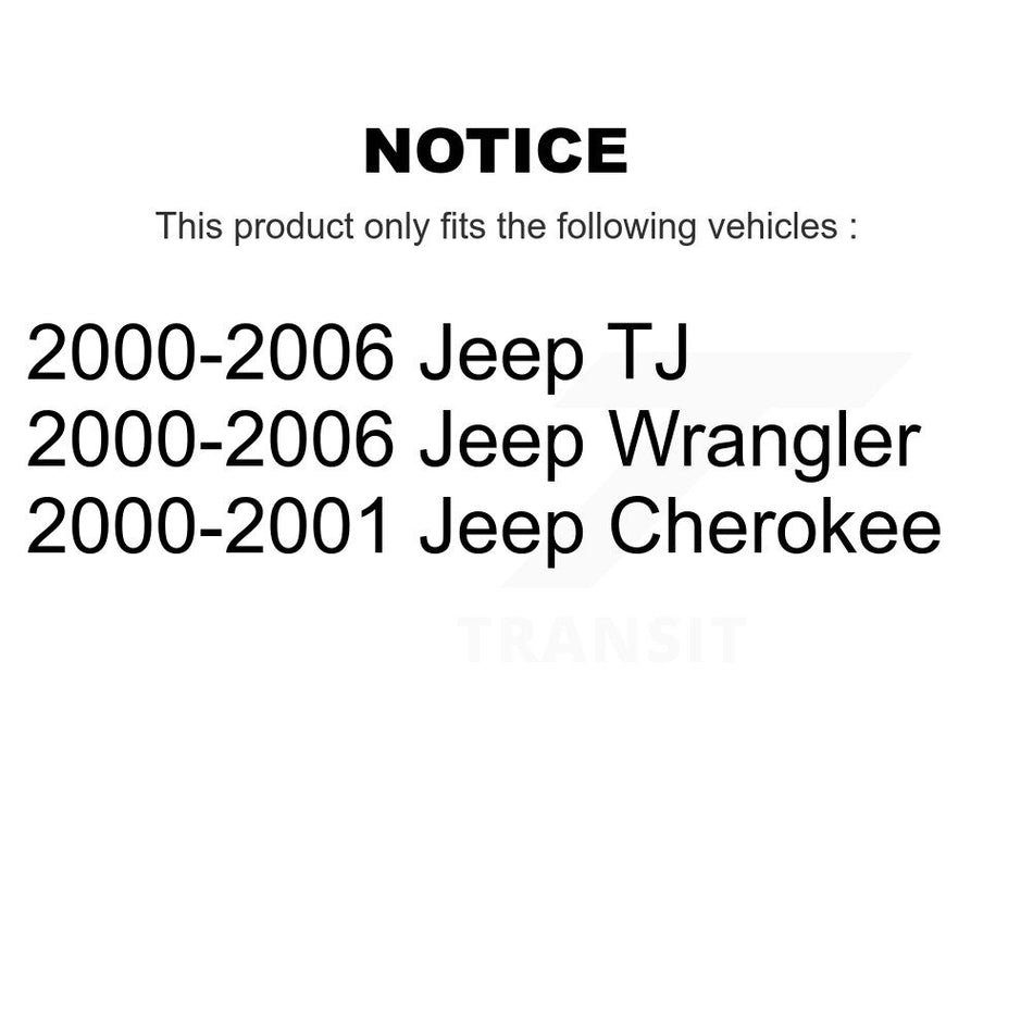 Front Hub Bearing Assembly With Coated Disc Brake Rotors And Ceramic Pads Kit For Jeep Wrangler Cherokee TJ KBB-104464