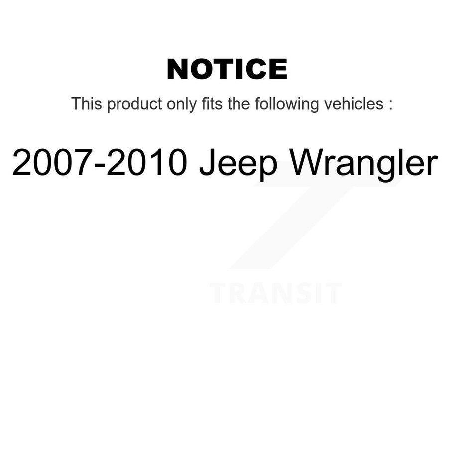 Front Hub Bearing Assembly With Disc Brake Rotors And Semi-Metallic Pads Kit For 2007-2010 Jeep Wrangler KBB-105129