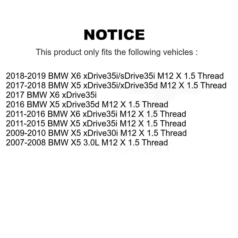 Front Hub Bearing Assembly With Disc Brake Rotors And Semi-Metallic Pads Kit For BMW X5 X6 KBB-105191
