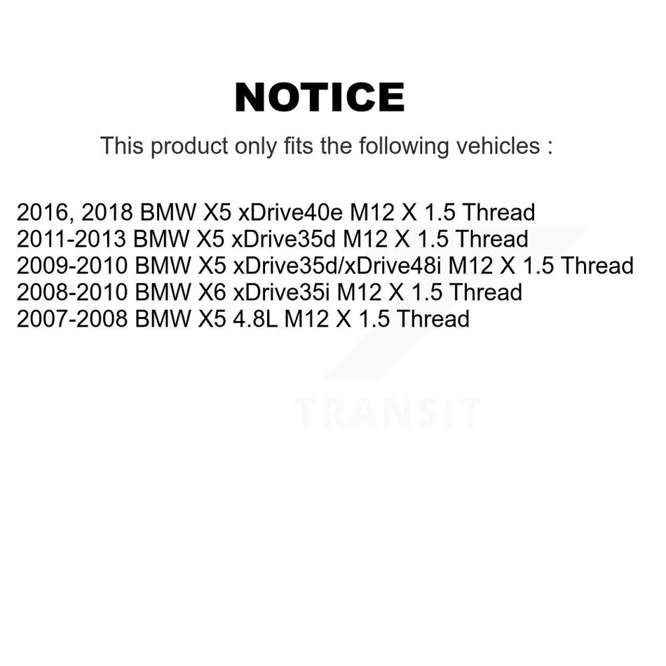 Front Hub Bearing Assembly With Disc Brake Rotors And Semi-Metallic Pads Kit For BMW X5 X6 KBB-105192