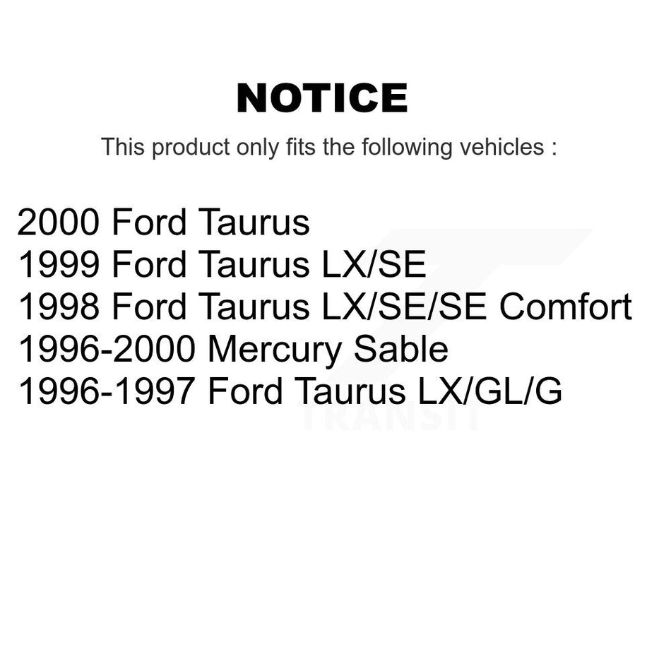 Front Hub Bearing Assembly With Disc Brake Rotors And Semi-Metallic Pads Kit For Ford Taurus Mercury Sable KBB-105511