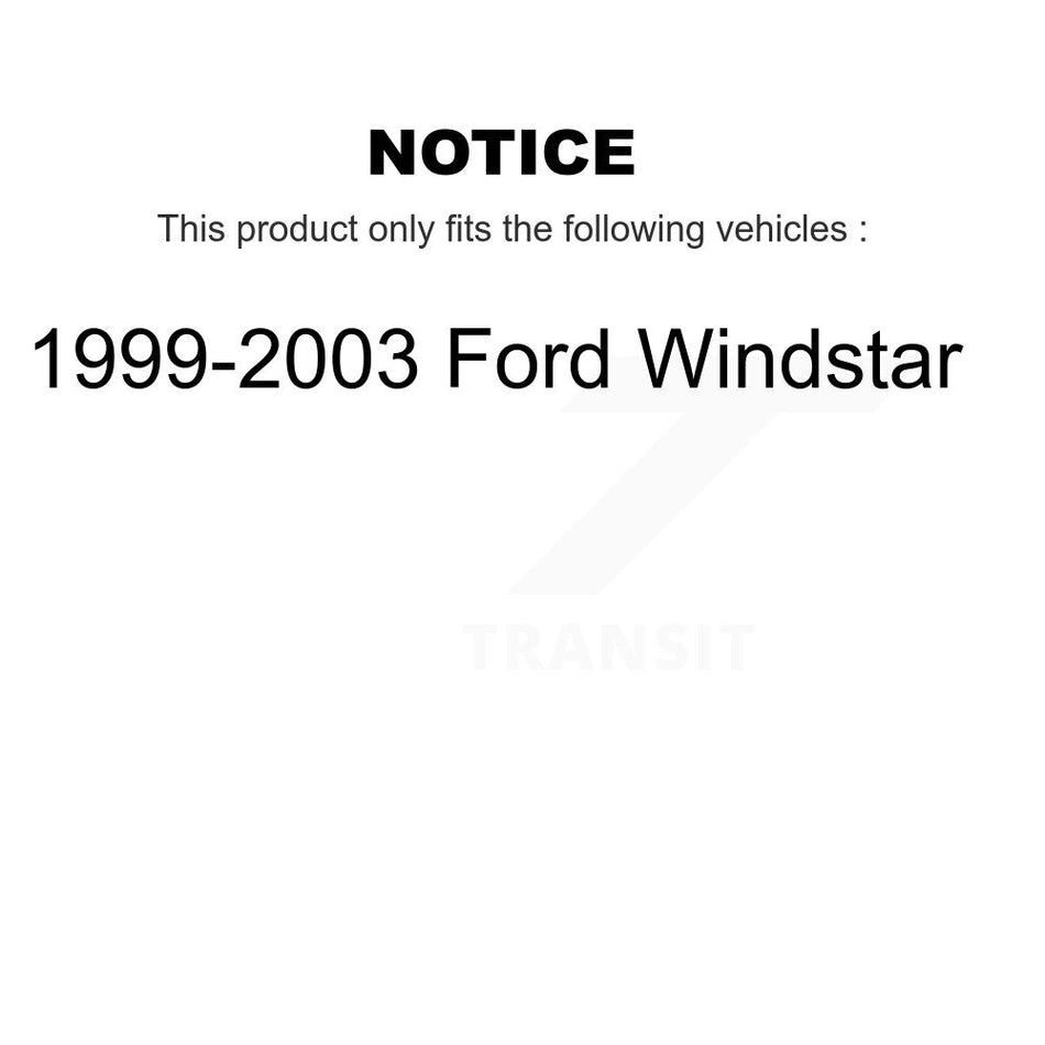 Front Hub Bearing Assembly With Disc Brake Rotors And Semi-Metallic Pads Kit For 1999-2003 Ford Windstar KBB-105547