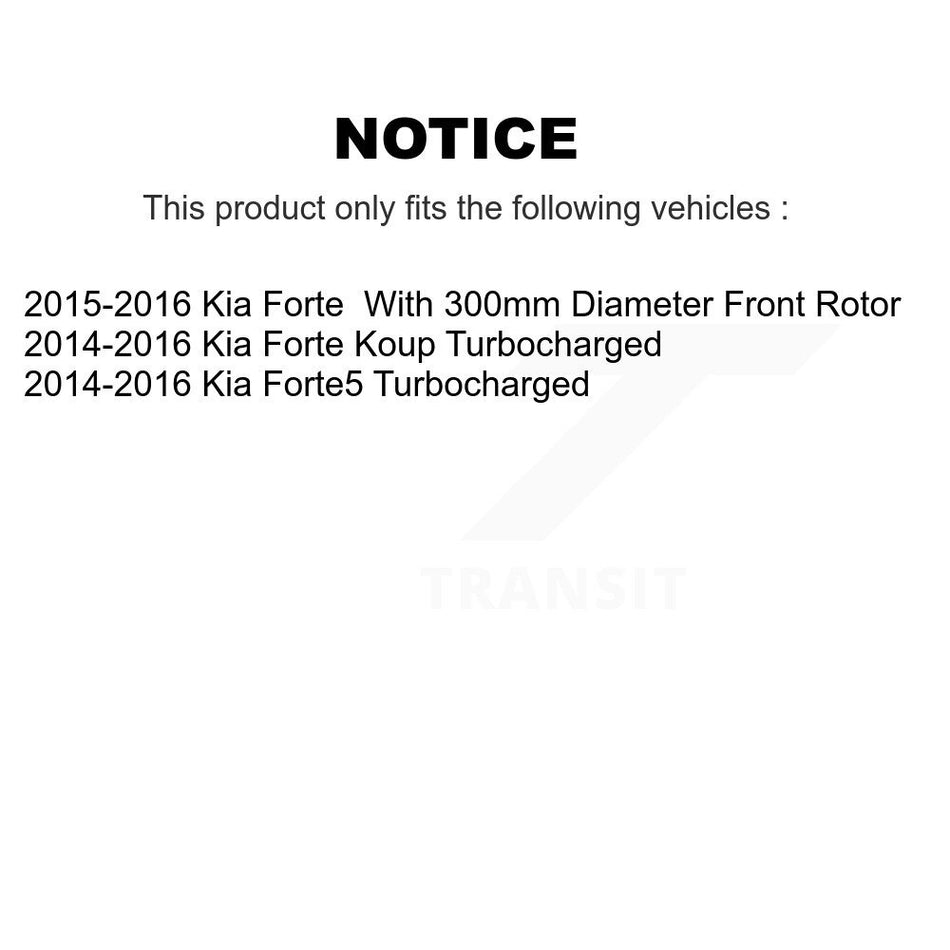 Front Rear Wheel Hub Bearings Assembly Disc Brake Rotors And Semi-Metallic Pads Kit (10Pc) For Kia Forte Forte5 Koup KBB-106390