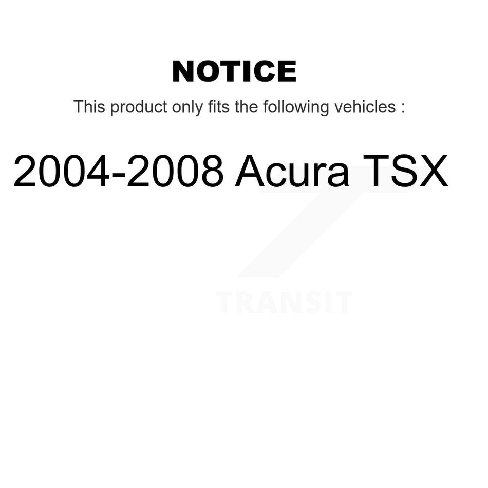 Front Rear Wheel Hub Bearings Assembly Disc Brake Rotors And Semi-Metallic Pads Kit (10Pc) For 2004-2008 Acura TSX KBB-106653