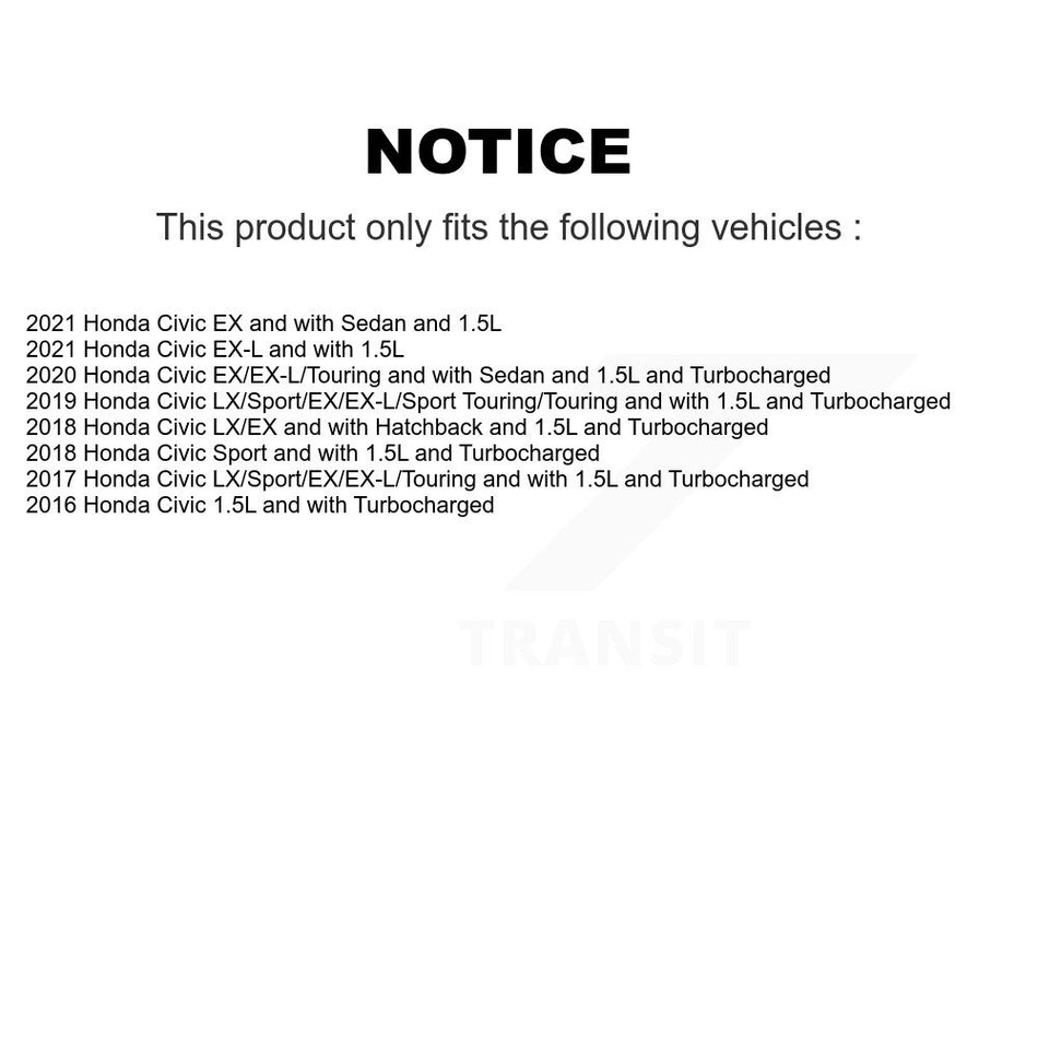 Front Rear Wheel Hub Bearings Assembly Coated Disc Brake Rotors And Semi-Metallic Pads Kit (10Pc) For Honda Civic KBB-107510