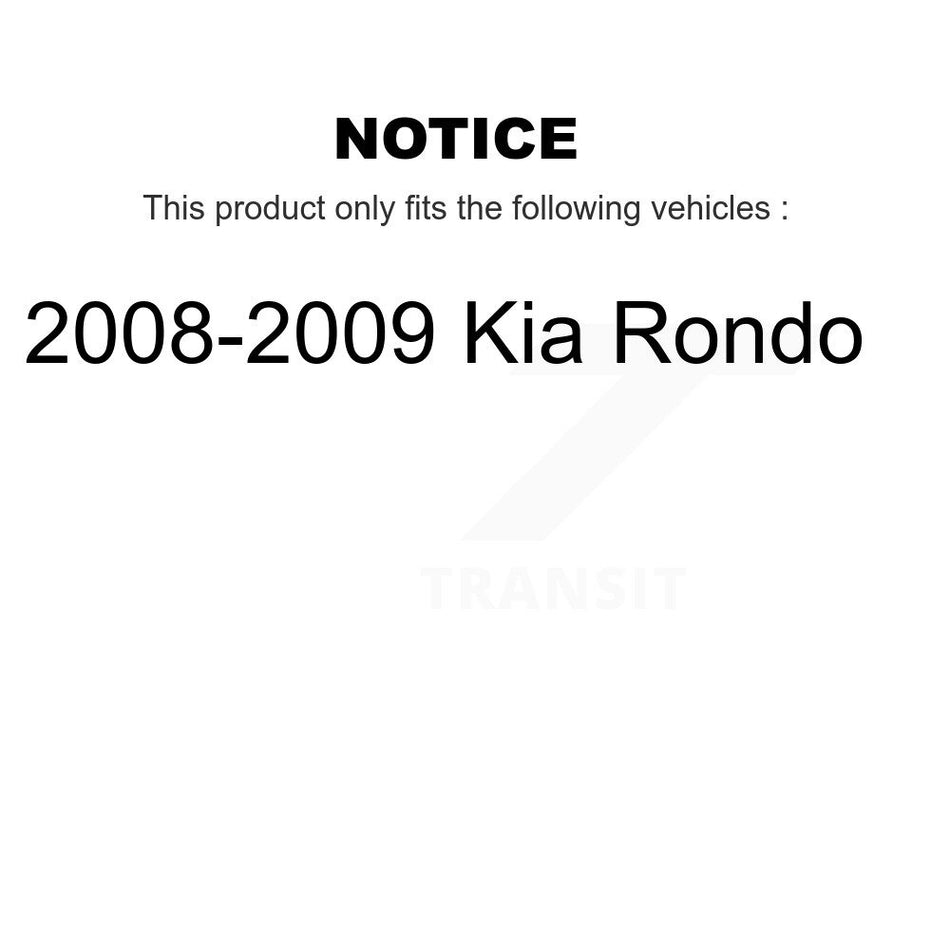Front Rear Wheel Hub Bearings Assembly Coated Disc Brake Rotors And Semi-Metallic Pads Kit (10Pc) For 2008-2009 Kia Rondo KBB-107820