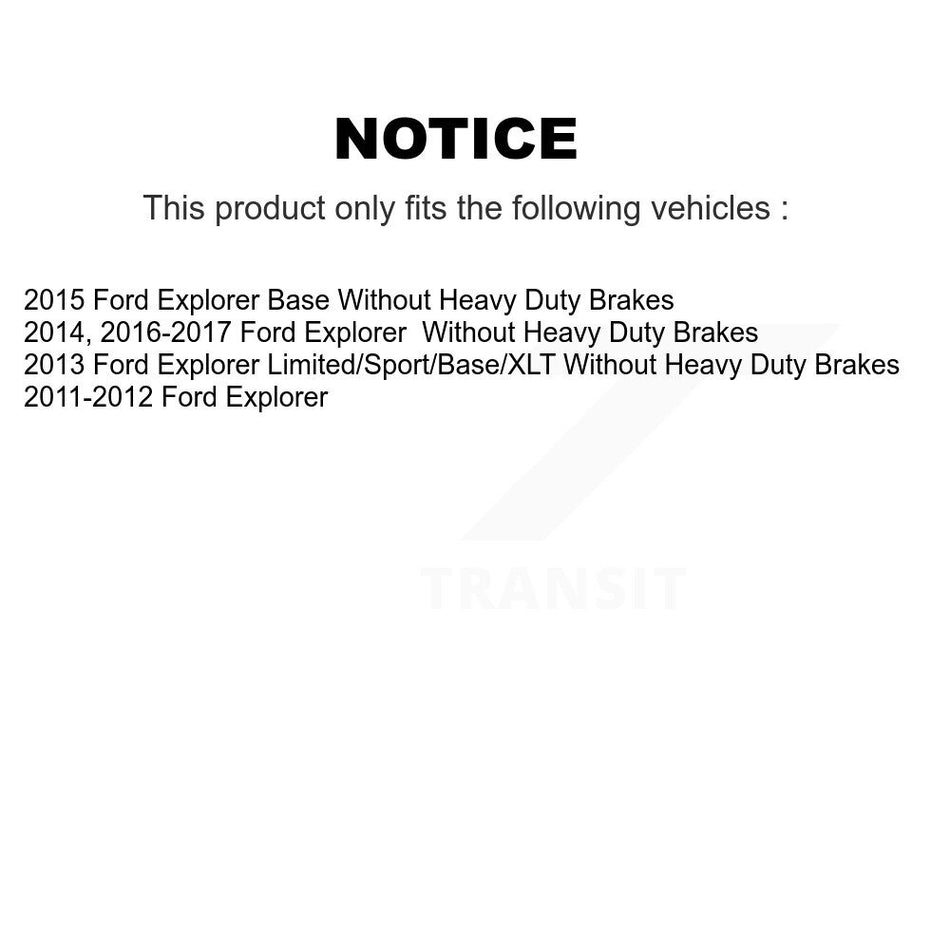 Front Rear Hub Bearings Assembly Disc Brake Rotors And Semi-Metallic Pads Kit (10Pc) For Ford Explorer KBB-109722