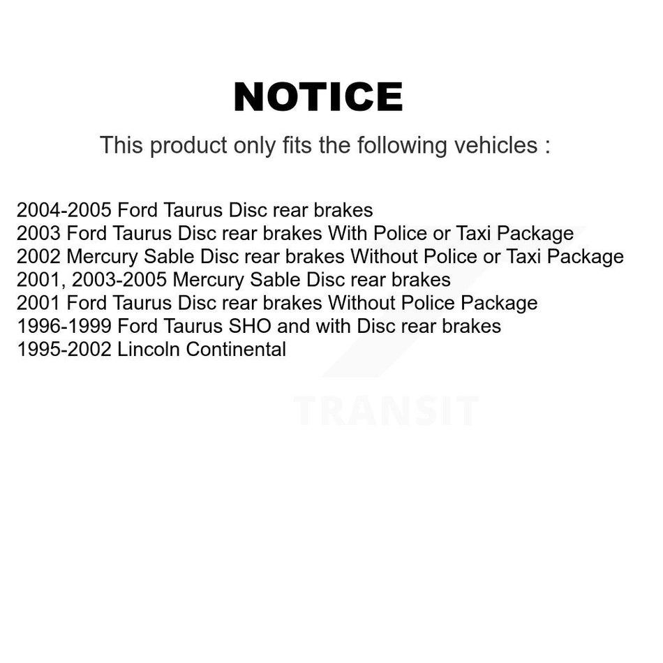 Front Rear Hub Bearings Assembly Disc Brake Rotors And Ceramic Pads Kit (10Pc) For Ford Taurus Mercury Sable Lincoln Continental KBB-110175