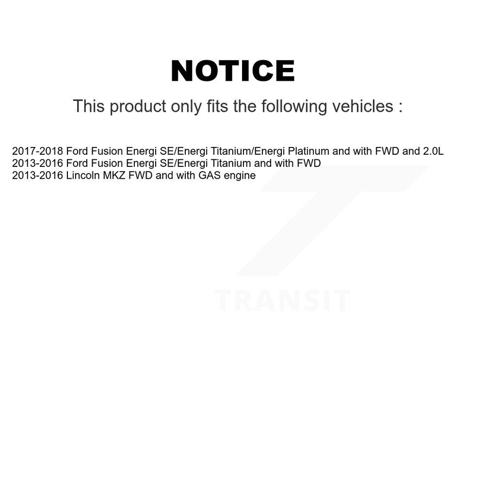 Front Rear Hub Bearings Disc Brake Rotors And Pads Kit (10Pc) For Ford Fusion Lincoln MKZ KBB-110430