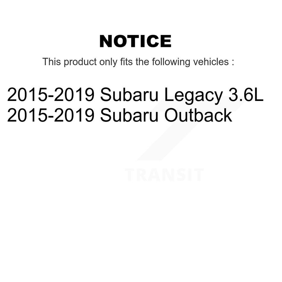 Front Rear Hub Bearings Assembly Disc Brake Rotors And Ceramic Pads Kit (10Pc) For Subaru Outback Legacy WRX KBB-110453