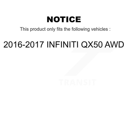 Front Rear Hub Bearing Coated Brake Rotor Pads Kit (10Pc) For 2016-2017 INFINITI QX50 AWD KBB-110818