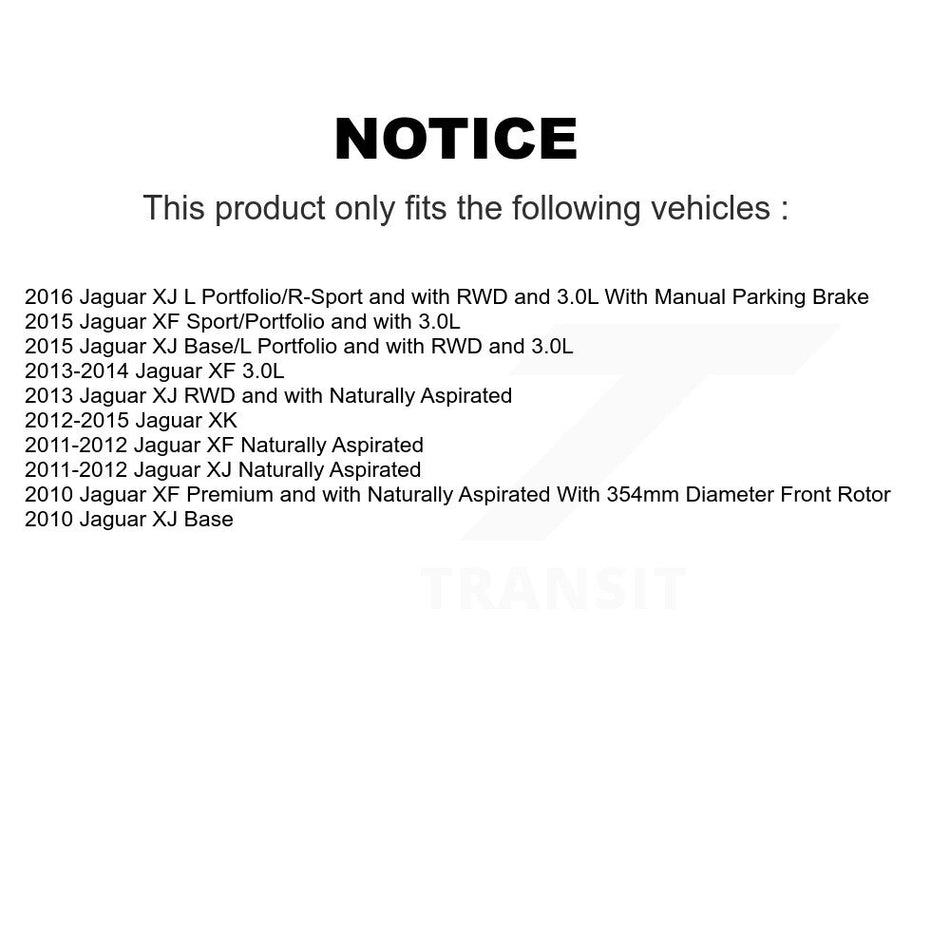 Front Rear Wheel Hub Bearings Assembly Coated Disc Brake Rotors And Ceramic Pads Shoes Kit (10Pc) For Jaguar XF XJ XK KBB-112934