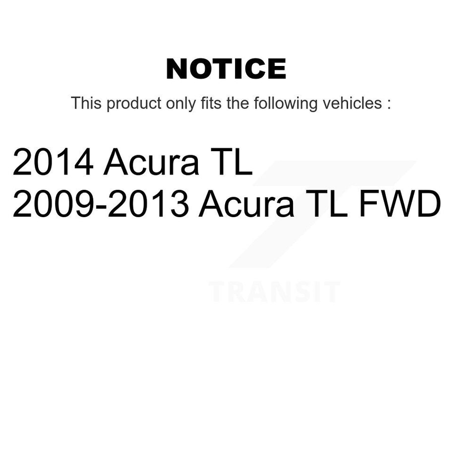 Front Rear Wheel Hub Bearings Assembly Disc Brake Rotors And Semi-Metallic Pads Kit (10Pc) For Acura TL KBB-113122