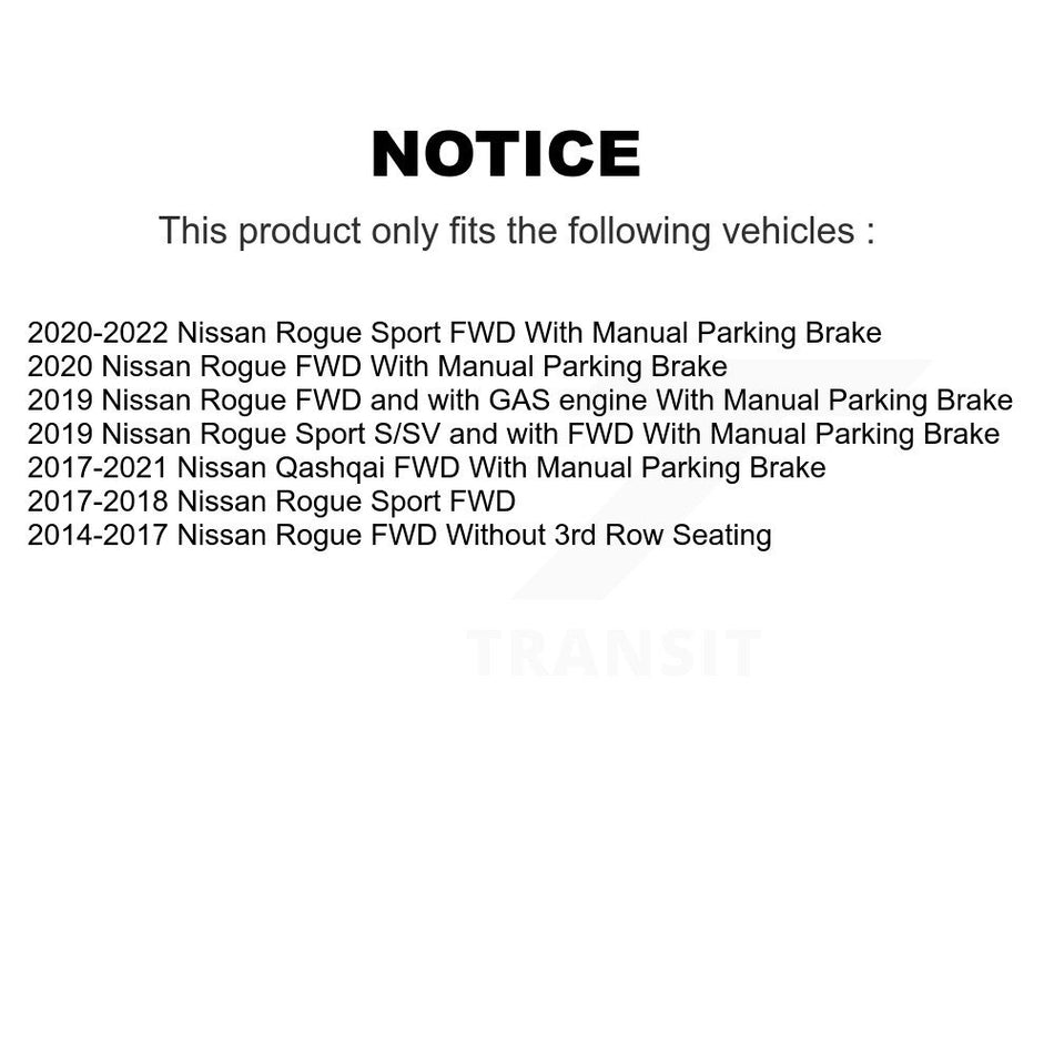 Front Rear Hub Bearings Assembly Disc Brake Rotors And Semi-Metallic Pads Kit (10Pc) For Nissan Rogue Sport Qashqai KBB-113321