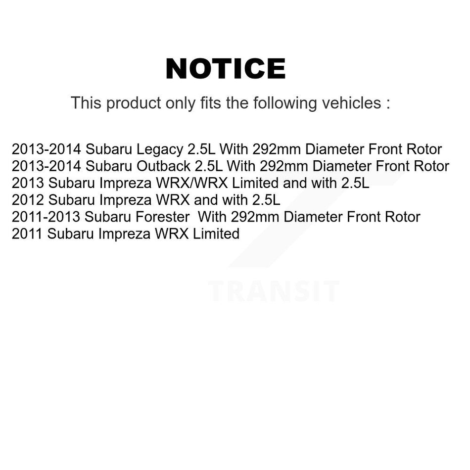 Front Rear Hub Bearings Assembly Coated Disc Brake Rotors And Semi-Metallic Pads Kit (10Pc) For Subaru Outback Impreza Forester Legacy KBB-114670