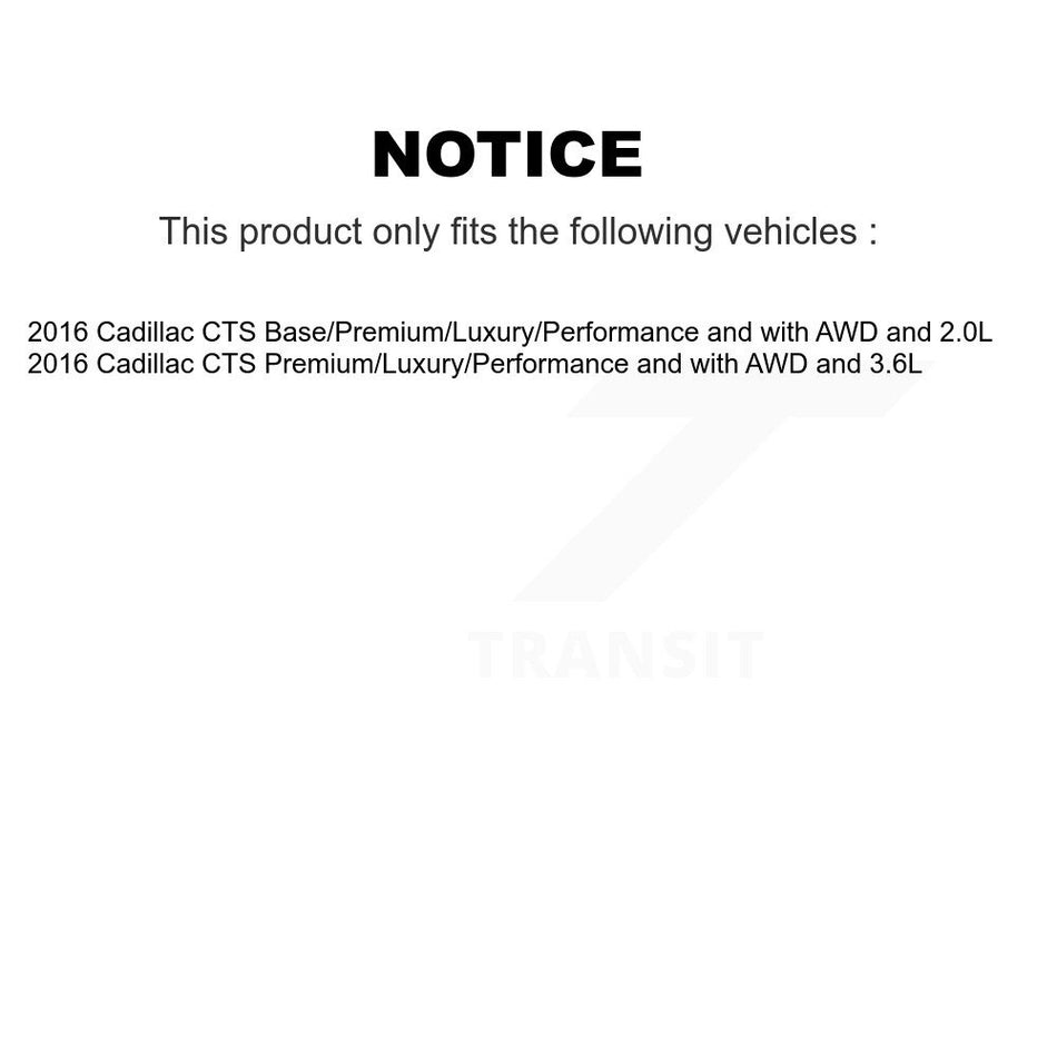 Front Hub Bearing Assembly Disc Brake Rotors And Ceramic Pads Kit For Cadillac CTS KBB-114875