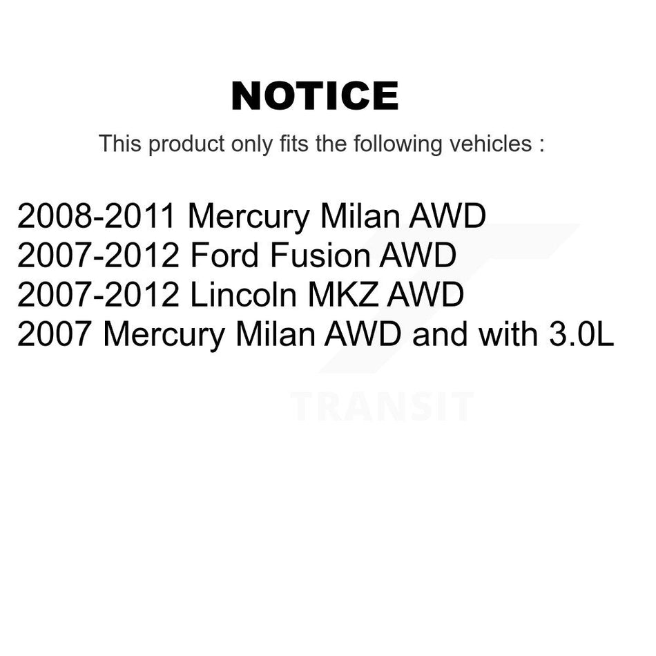 Front Rear Bearing Coated Brake Rotor Pads Kit (10Pc) For Ford Fusion Lincoln MKZ Mercury KBB-115591