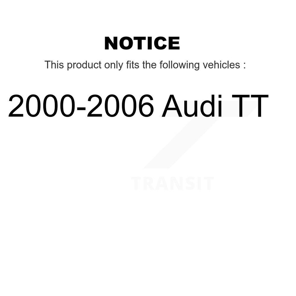 Front Rear Wheel Hub Bearings Assembly Disc Brake Rotors And Ceramic Pads Kit (10Pc) For 2000-2006 Audi TT KBB-117305