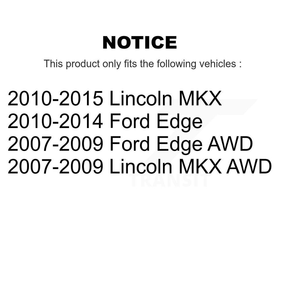 Front Wheel Bearing With Coated Disc Brake Rotors And Ceramic Pads Kit For Ford Edge Lincoln MKX KBB-118365