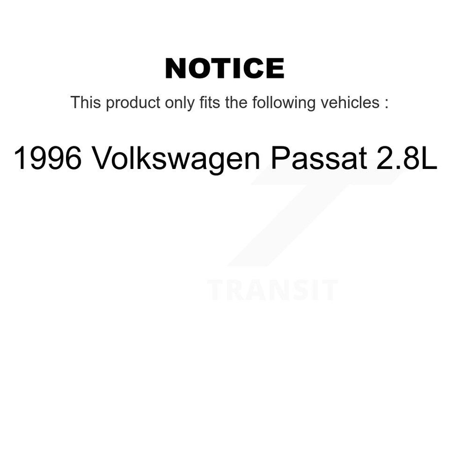 Front Wheel Bearing With Disc Brake Rotors And Ceramic Pads Kit For 1996 Volkswagen Passat 2.8L KBB-118679