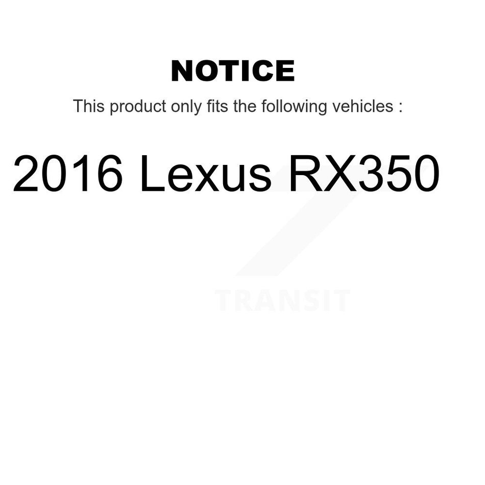 Front Wheel Bearing With Disc Brake Rotors And Ceramic Pads Kit For 2016 Lexus RX350 KBB-118854