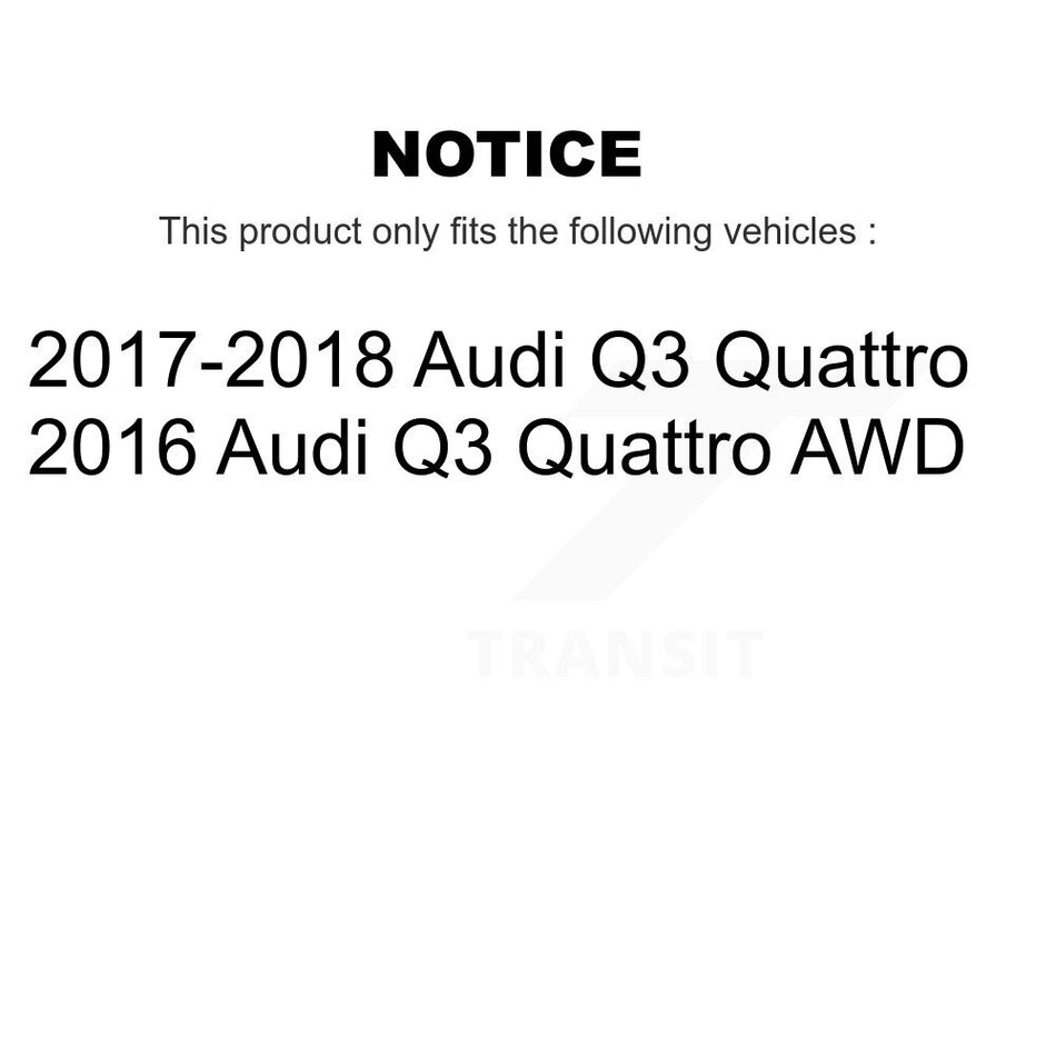 Front Rear Hub Bearings Assembly Disc Brake Rotors And Ceramic Pads Kit (10Pc) For Audi Q3 Quattro KBB-119301